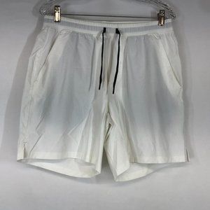 RHONE - MEN'S MEDIUM - WHITE DRAWSTRING WAIST POLYESTER PULL-ON SHORTS